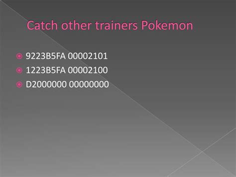 Catch Others Pokemon Action Replay Code for Pokemon Ruby .